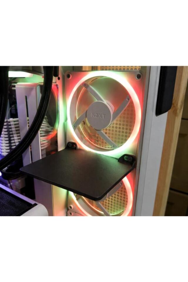 Stand Masaüstü Tutucu Organizer Siyah Kasa İçi Figür Rafı 120x100 mm Oyun Pc Aksesuarı, Bilgisayar Standı (Vida ile gönderilir) Pratik Kullanım Yer Tasarrufu Sağlayan