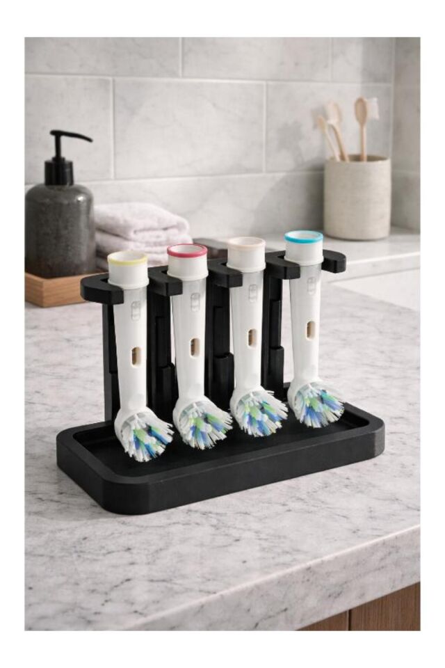 Stand Masaüstü Tutucu Organizer Oral - b elektrikli diş fırçası başlık standı (başlık için fırçalık) Pratik Kullanım Yer Tasarrufu Sağlayan