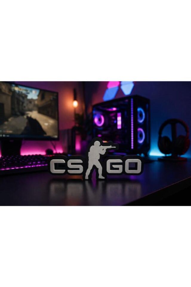 Yayıncı Aksesuarı Organizer Düzenleyici GAMER CS:GO Masaüstü Dekoru -Gamer Hediyelik | Duvar Süsü Oyun (20 CM) Pratik Kullanım Yer Tasarrufu Sağlayan