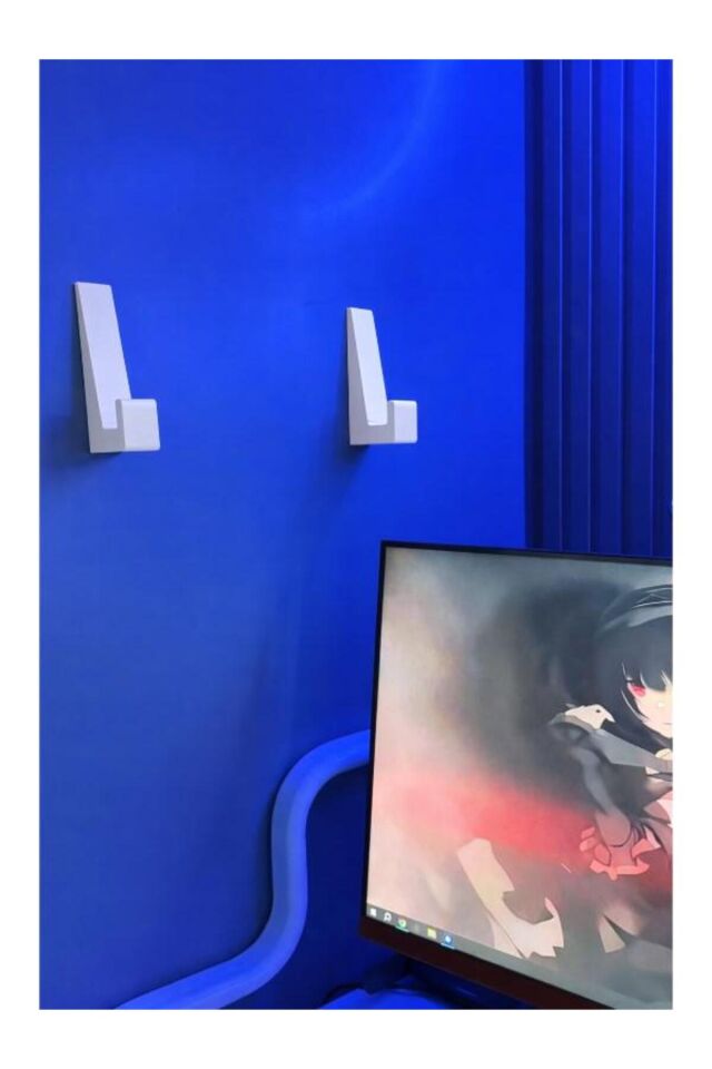 Stand Masaüstü Tutucu Organizer GAMER BEYAZ Duvara Monte Klavye Standı – Çift Taraflı Bant ile Kolay Kurulum Pratik Kullanım Yer Tasarrufu Sağlayan