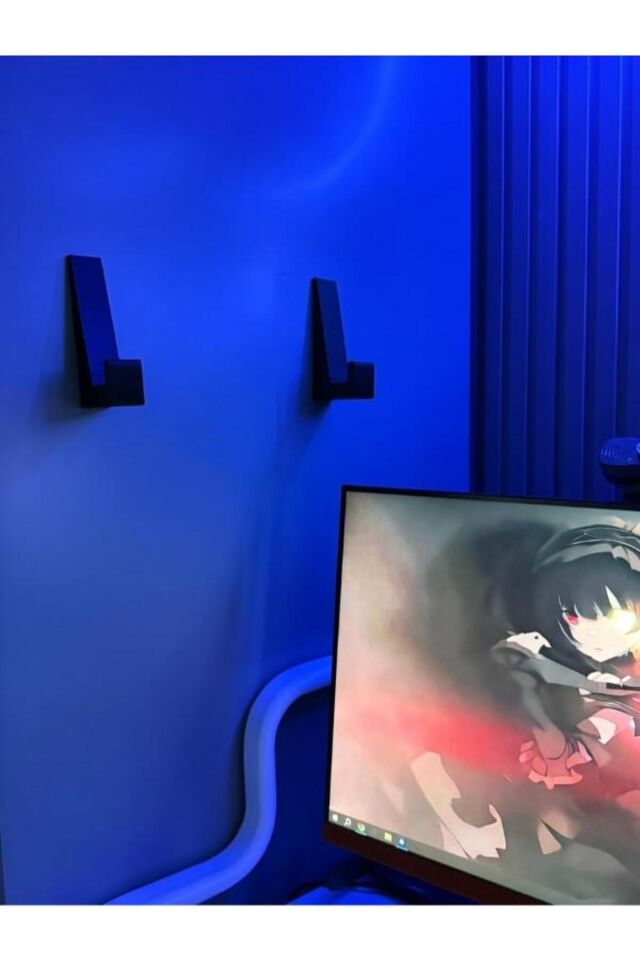 Stand Masaüstü Tutucu Organizer GAMER SİYAH Duvara Monte Klavye Standı – Çift Taraflı Bant ile Kolay Kurulum Pratik Kullanım Yer Tasarrufu Sağlayan
