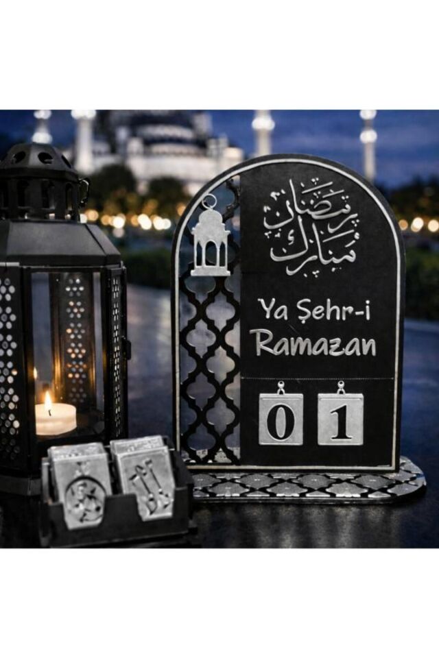 Dekoratif Obje ve Biblo Organizer Düzenleyici RAMAZAN TAKVİMİ,GÜN SAYACI, DEKORATİF MASAÜSTÜ ORGANİZERİ Pratik Kullanım Yer Tasarrufu Sağlayan