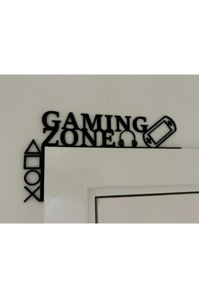Kapı Süsü Organizer Düzenleyici Gaming Zone Köşe Dekoru – Oyun Temalı Duvar ve Pratik Kullanım Yer Tasarrufu Sağlayan