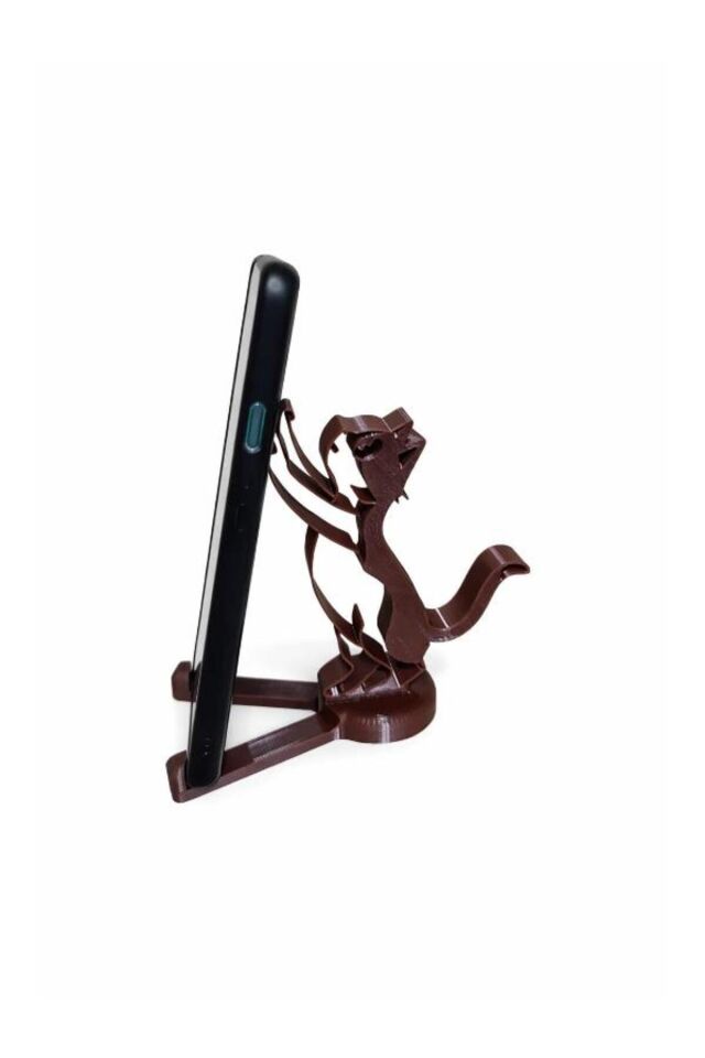 Stand Masaüstü Tutucu Organizer Telefon Tutucu, Dekoratif Tutacağı, Kedi Tasarımlı Standı Pratik Kullanım Yer Tasarrufu Sağlayan