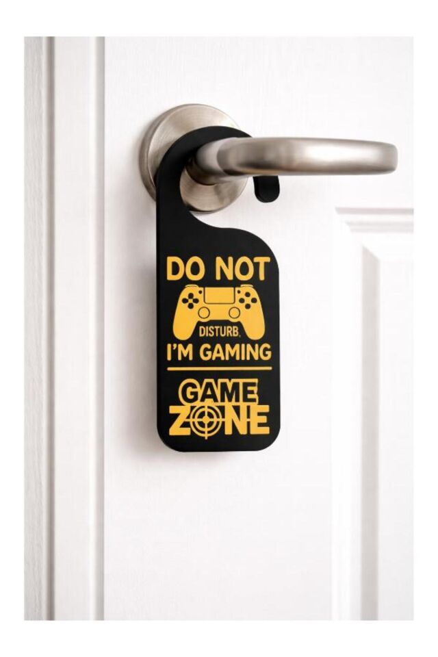 Kapı Süsü Organizer Düzenleyici Gamer Askısı – Do Not Disturb I’m Gaming Tabelası Pratik Kullanım Yer Tasarrufu Sağlayan