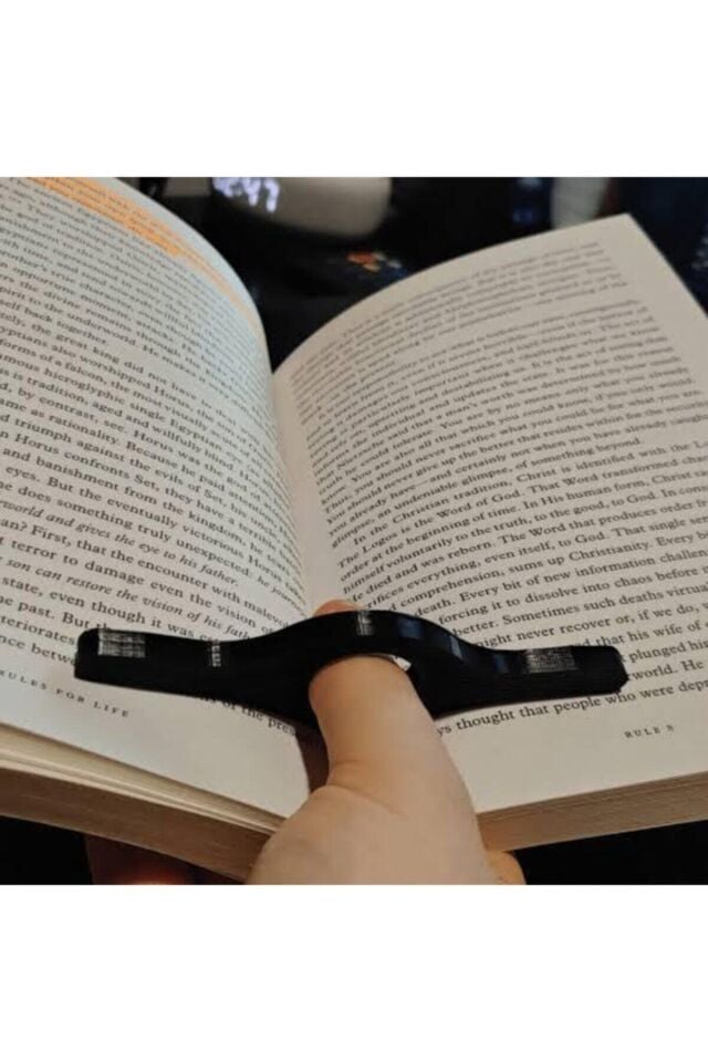 Kitap Tutucu Organizer Düzenleyici Parmak Delikli Sayfa Okuma Aparatı Pratik Kullanım Yer Tasarrufu Sağlayan